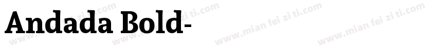 Andada Bold字体转换